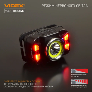 VIDEX НАЛОБНЫЙ ФОНАРЬ VLF H035C 26656