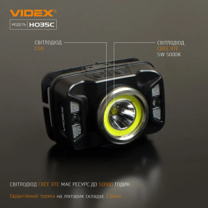 VIDEX НАЛОБНЫЙ ФОНАРЬ VLF H035C 26656