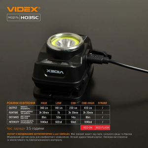 VIDEX НАЛОБНЫЙ ФОНАРЬ VLF H035C 26656