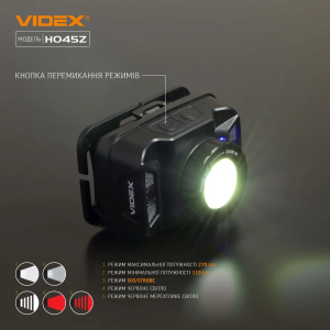 VIDEX НАЛОБНИЙ ЛІХТАР VLF-H045Z 27309