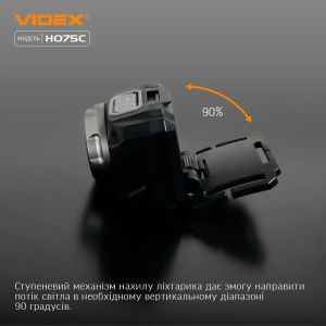 VIDEX НАЛОБНЫЙ ФОНАРИК VLF-H075C 27556