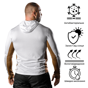 CAMO-TEC ЛОНГСЛІВ CHITON AIR HOOD WHITE 8062