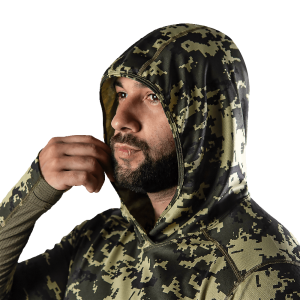 CAMO-TEC ЛОНГСЛИВ CHITON AIR HOOD PIXEL GREEN 8063