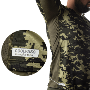 CAMO-TEC ЛОНГСЛИВ CHITON AIR HOOD PIXEL GREEN 8063