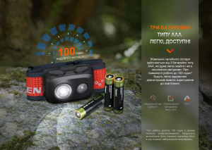 FENIX НАЛОБНЫЙ ФОНАРЬ HL16 AAA BLACK 31698