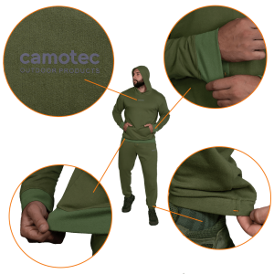 CAMO-TEC КОСТЮМ СПОРТИВНИЙ BASIC HOOD COTTON OLIVE 7383