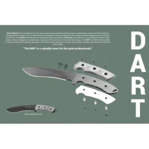 TOPS KNIVES НОЖ DART FIXED BLADE KNIFE 5160 STEEL BLACK DART-002