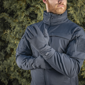 M-TAC РУКАВИЧКИ ДЕМІСЕЗОННІ SOFT SHELL DARK NAVY BLUE
