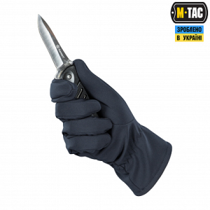 M-TAC РУКАВИЧКИ ДЕМІСЕЗОННІ SOFT SHELL DARK NAVY BLUE