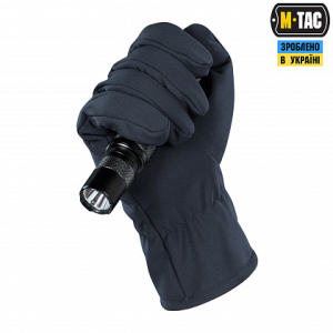 M-TAC РУКАВИЧКИ ДЕМІСЕЗОННІ SOFT SHELL DARK NAVY BLUE