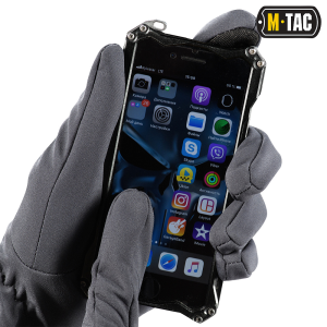 M-TAC РУКАВИЧКИ ДЕМІСЕЗОННІ SOFT SHELL GREY