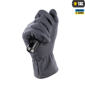 M-TAC РУКАВИЧКИ ДЕМІСЕЗОННІ SOFT SHELL GREY