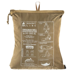 HELIKON-TEX ПОНЧО SWAGMAN ROLL CLIMASHIELD APEX З ФУНКЦІЄЮ СПАЛЬНОГО МІШКА COYOTE PO-SMR-NL-11