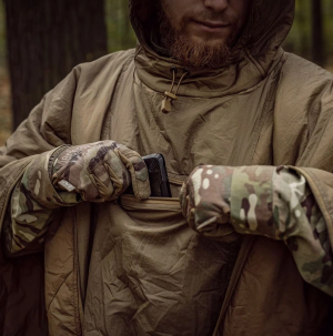 HELIKON-TEX ПОНЧО SWAGMAN ROLL CLIMASHIELD APEX З ФУНКЦІЄЮ СПАЛЬНОГО МІШКА COYOTE PO-SMR-NL-11
