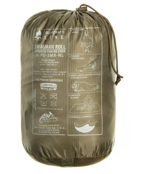 HELIKON-TEX ПОНЧО SWAGMAN ROLL CLIMASHIELD APEX З ФУНКЦІЄЮ СПАЛЬНОГО МІШКА COYOTE PO-SMR-NL-11