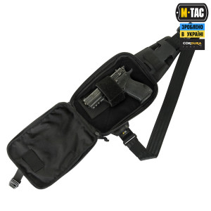 M-TAC СУМКА SLING PISTOL BAG ELITE HEX С ЛИПУЧКОЙ MULTICAM BLACK/BLACK