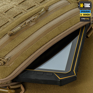 M-TAC СУМКА ADMIN BAG MEDIUM ELITE З ЛИПУЧКОЮ HEX COYOTE