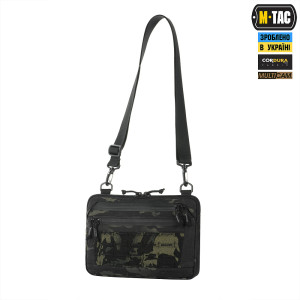 M-TAC СУМКА ADMIN BAG MEDIUM ELITE З ЛИПУЧКОЮ MULTICAM BLACK/BLACK