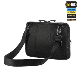 M-TAC СУМКА ADMIN BAG MEDIUM ELITE З ЛИПУЧКОЮ MULTICAM BLACK/BLACK