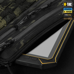 M-TAC СУМКА ADMIN BAG MEDIUM ELITE З ЛИПУЧКОЮ MULTICAM BLACK/BLACK