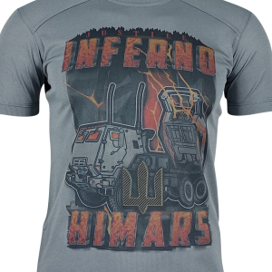 KRAMATAN TACTICAL DESIGN ФУТБОЛКА HIMARS ПЕКЕЛЬНА СПРАВЕДЛИВІСТЬ GREY