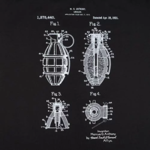 P1G-TAC ФУТБОЛКА С ПРИНТОМ GRENADE COMBAT BLACK UA281-29891-BK-GN