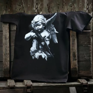 P1G-TAC ФУТБОЛКА З ПРИНТОМ ЯНГОЛ COMBAT BLACK UA281-29891-BK-ANG