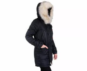 CHAMELEON ЖІНОЧА КУРТКА АЛЯСКА N-3B SLIM FIT BLACK 0735-04