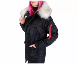 CHAMELEON ЖІНОЧА КУРТКА АЛЯСКА N-3B SLIM FIT BLACK 0735-04