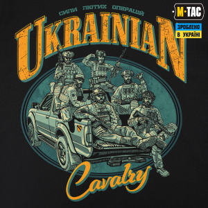 M-TAC ФУТБОЛКА UKRAINIAN CAVALRY BLACK