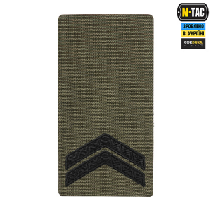 M-TAC ПОГОН НА ЛИПУЧКЕ МЛАДШИЙ СЕРЖАНТ (ВИШИВКА) RANGER GREEN
