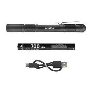 PRINCETON TEC ФОНАРЬ-РУЧКА МЕТАЛЛИЧЕСКАЯ BLACK ALLOY-X