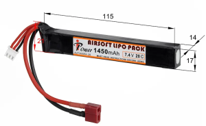 IPOWER АККУМУЛЯТОР LIPO 7.4V 1450MAH 20C STICK T-CONNECT 30153 HS2218