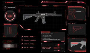 D-BOYS СТРАЙКБОЛЬНЫЙ АВТОМАТ M4 7 FULL METAL 3881M BLACK HS2662