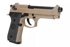 WE ПІСТОЛЕТ BERETTA M92 CO2 TAN/BLACK FULL METAL HS2673