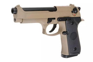 WE ПІСТОЛЕТ BERETTA M92 CO2 TAN/BLACK FULL METAL HS2673