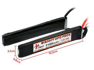 IPOWER АККУМУЛЯТОР LIPO 7.4V 1100MAH 20C MINI TAMIYA HS2343