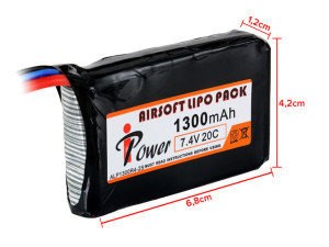IPOWER АККУМУЛЯТОР LIPO 7,4V 1300MAH 20C MINI TAMIYA HS1993