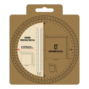 ECOPYBOOK TACTICAL ЛІНІЙКА PROTRACTOR UA КРУГЛА 130 ММ
