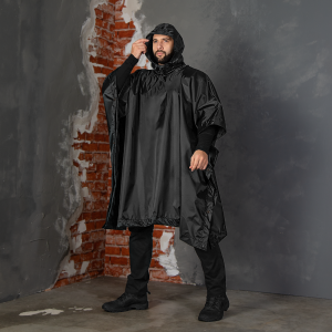 CAMO-TEC ПОНЧО PILGRIM RIP-STOP BLACK 8614