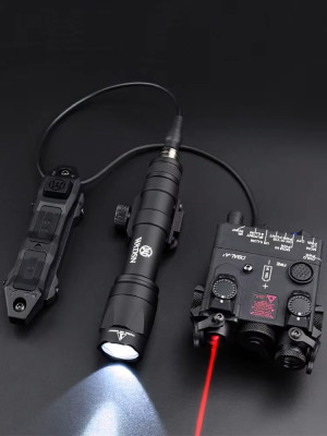 WADSN ТАКТИЧНИЙ БЛОК TEINER AN PEQ-15A DBAL-A2 RED ЛАЗЕР ЗІ СВІТЛОДІОДНИМ ЛІХТАРЕМ BLACK HS2780