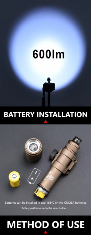 WADSN ТАКТИЧНИЙ БЛОК TEINER AN PEQ-15A DBAL-A2 RED ЛАЗЕР ЗІ СВІТЛОДІОДНИМ ЛІХТАРЕМ BLACK HS2780