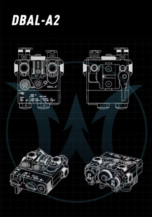 WADSN ТАКТИЧНИЙ БЛОК TEINER AN PEQ-15A DBAL-A2 RED ЛАЗЕР ЗІ СВІТЛОДІОДНИМ ЛІХТАРЕМ BLACK HS2780