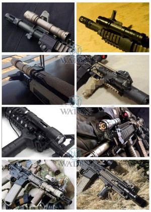 WADSN ТАКТИЧЕСКИЙ СВЕТОДИОДНЫЙ ФОНАРЬ SUREFIRE M600 340 ЛЮМЕН EX072 BLACK HS0513