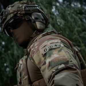 M-TAC НАШИВКА ГРУППА КРОВИ O (I) + СКВОЗНАЯ LASER CUT 25Х80 MULTICAM