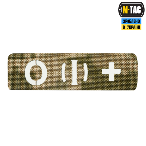 M-TAC НАШИВКА ГРУППА КРОВИ O (I) + СКВОЗНАЯ LASER CUT 25Х80 MM14
