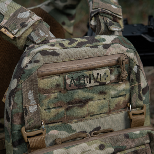 M-TAC НАШИВКА ГРУППА КРОВИ AB (IV) + СКВОЗНАЯ LASER CUT 25Х80 MULTICAM