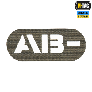 M-TAC НАШИВКА ГРУППА КРОВИ AB- СКВОЗНАЯ LASER CUT RANGER GREEN