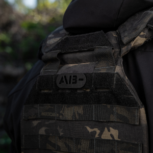 M-TAC НАШИВКА ГРУППА КРОВИ AB- СКВОЗНАЯ LASER CUT BLACK