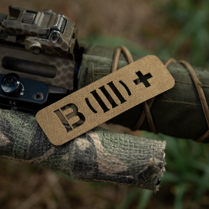 M-TAC НАШИВКА ГРУППА КРОВИ B (III) + СКВОЗНАЯ LASER CUT 25Х80 COYOTE